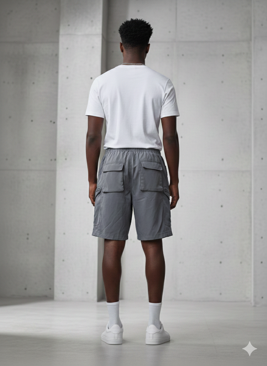 Short Cargo - Gris Anthracite Techwear