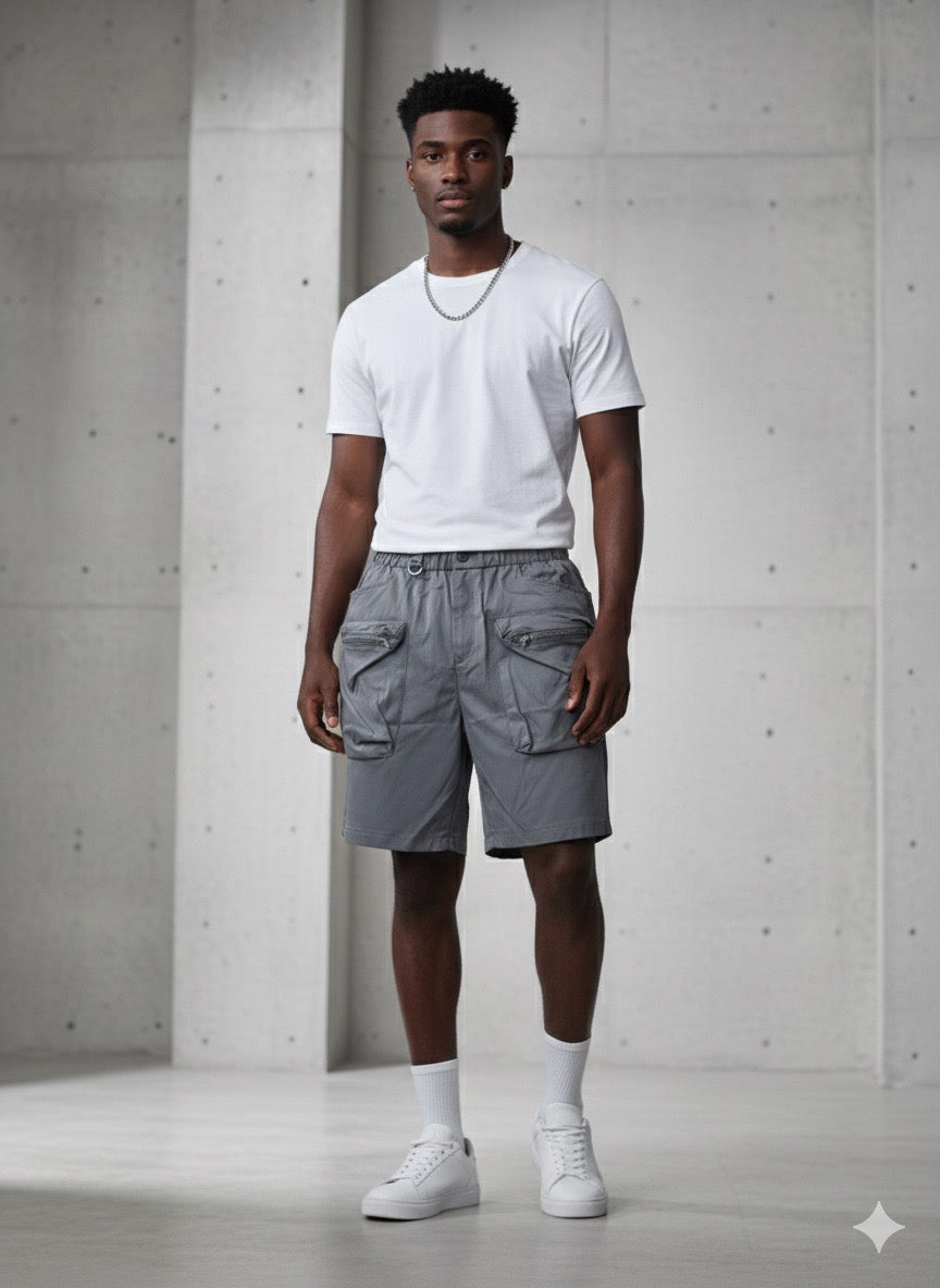 Short Cargo - Gris Anthracite Techwear