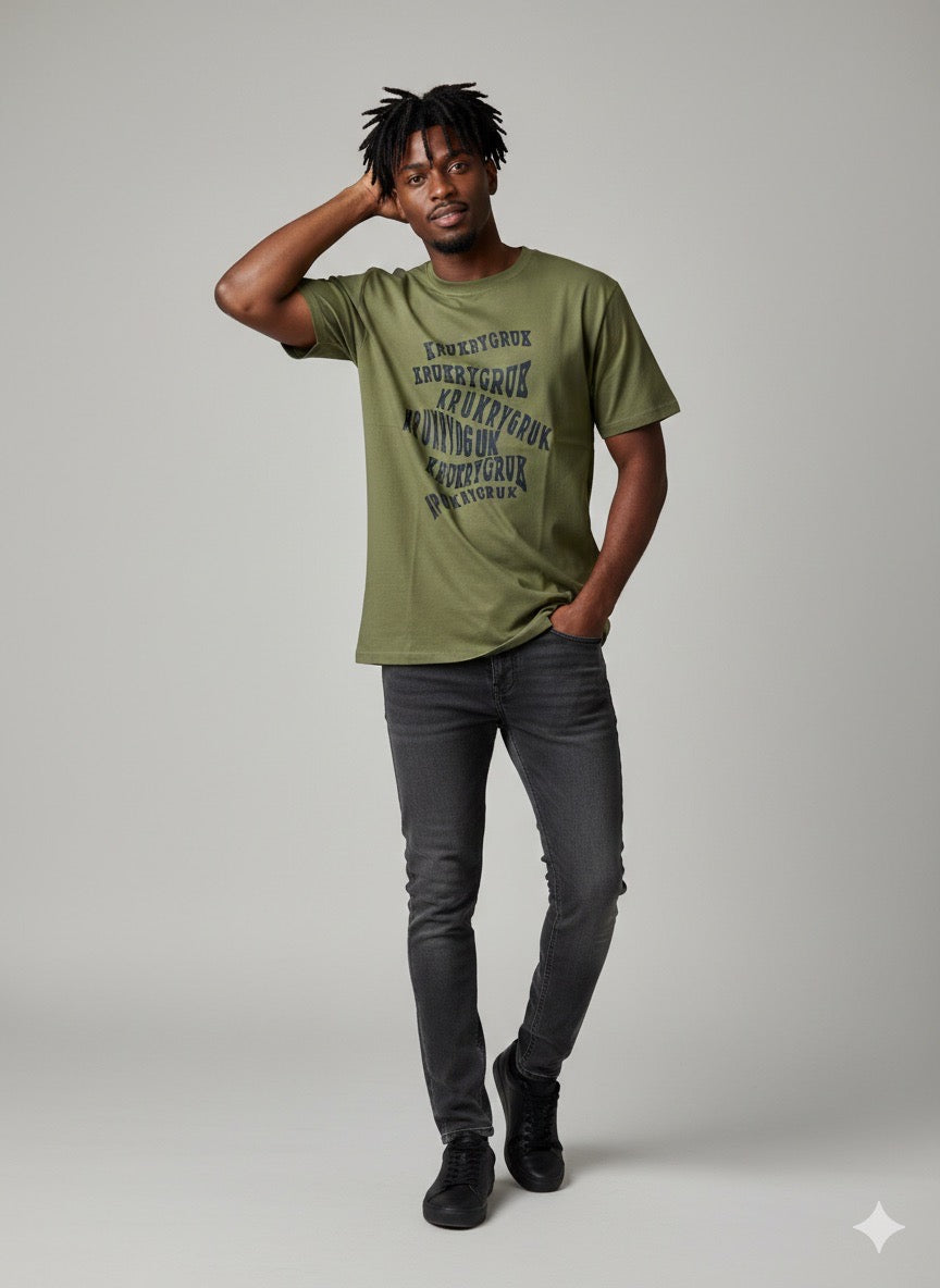 T-Shirt KRUERYGRUK - Vert Militaire Oversize