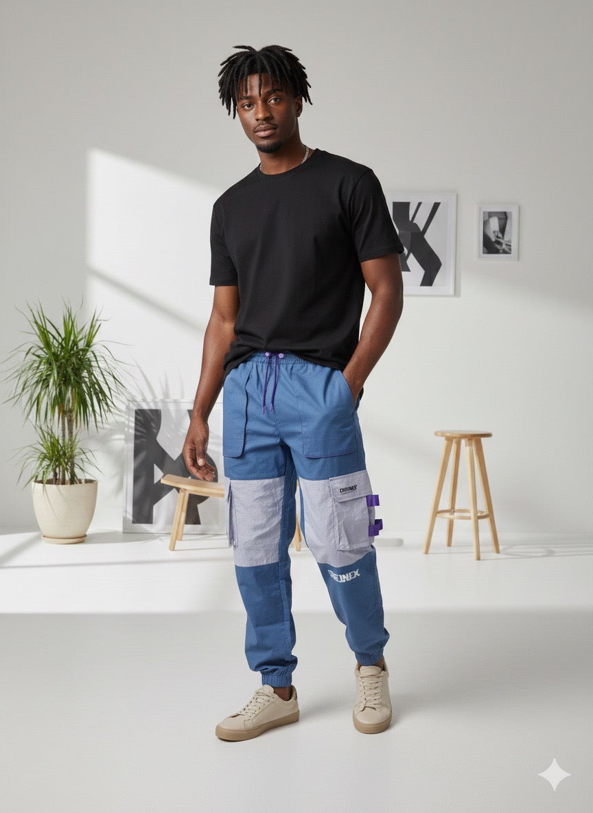 Pantalon Cargo DEEMEX - Bleu Royal Réfléchissant