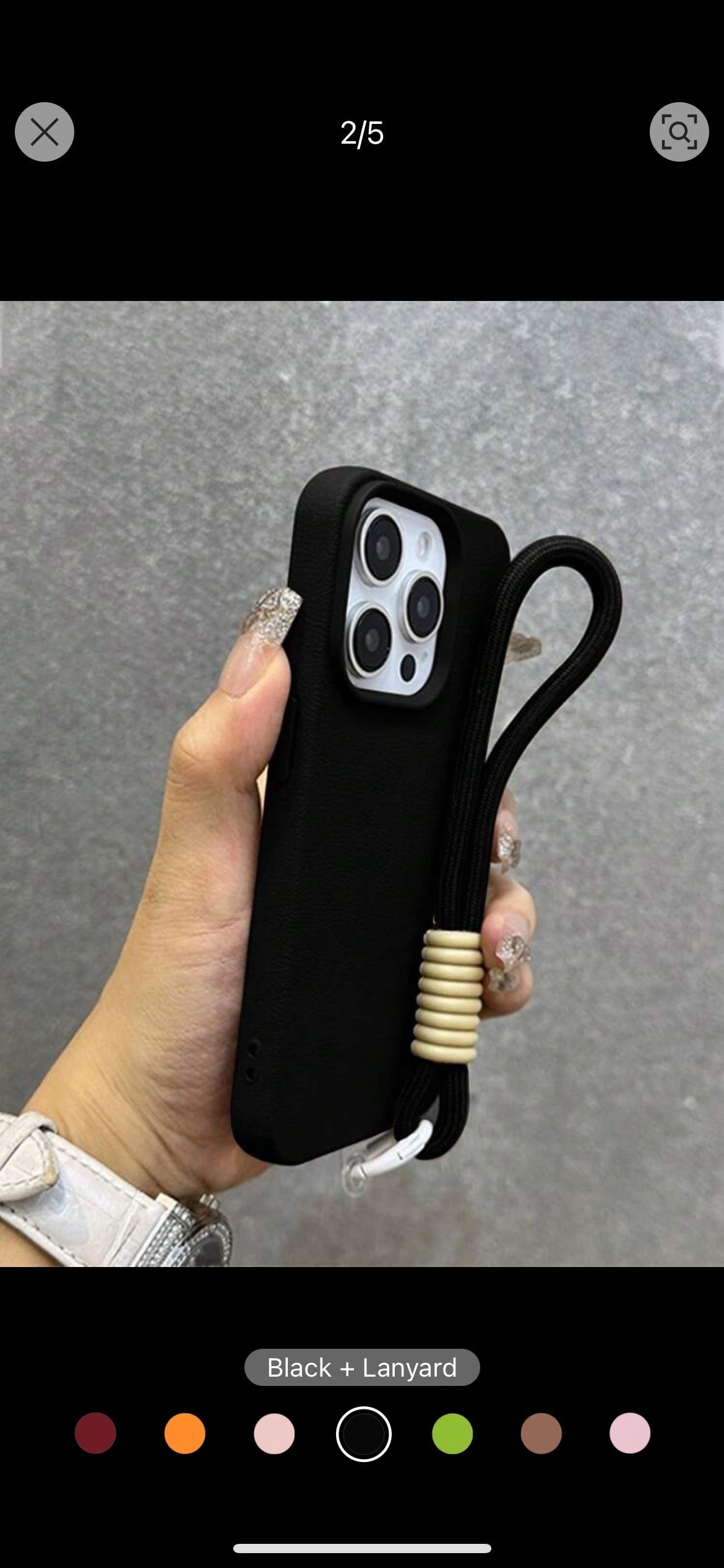 Pochette iPhone 12 Pro Max avec Lanière