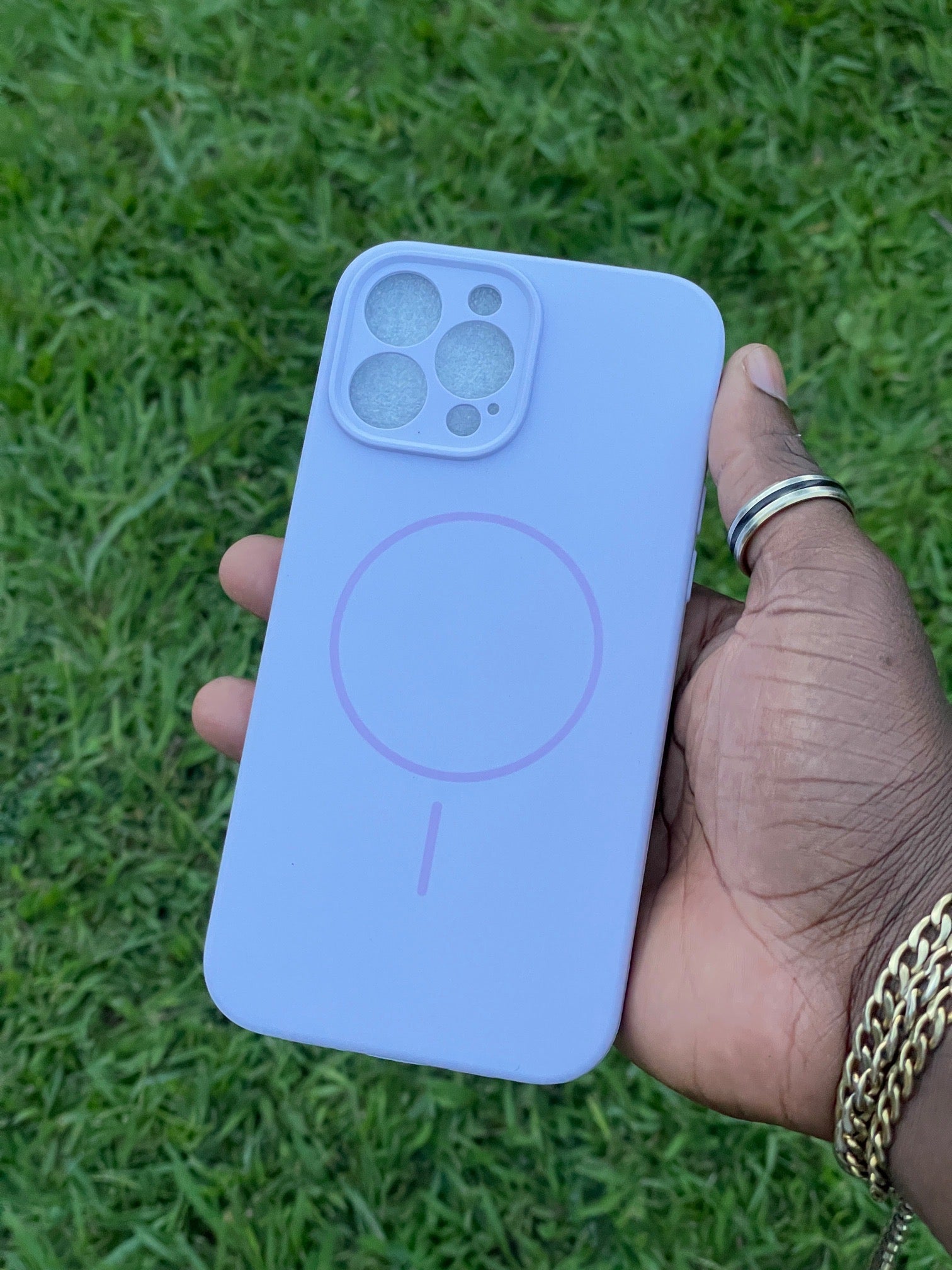 Pochette iPhone 14 Pro Max Bleu Lavande MagSafe 💙✨