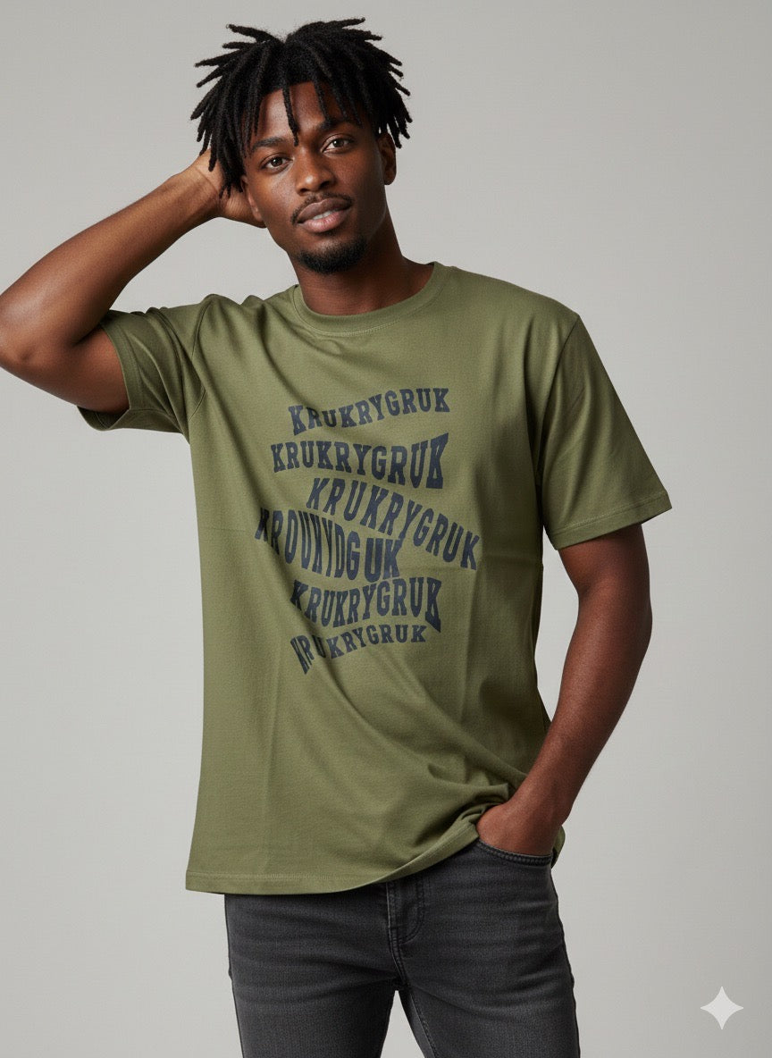 T-Shirt KRUERYGRUK - Vert Militaire Oversize