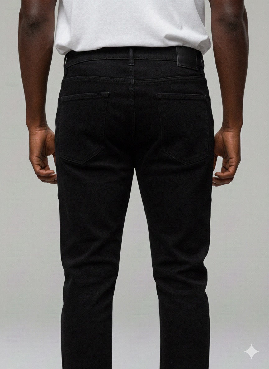 Jean Slim Noir - Coupe Ajustée Taille 34