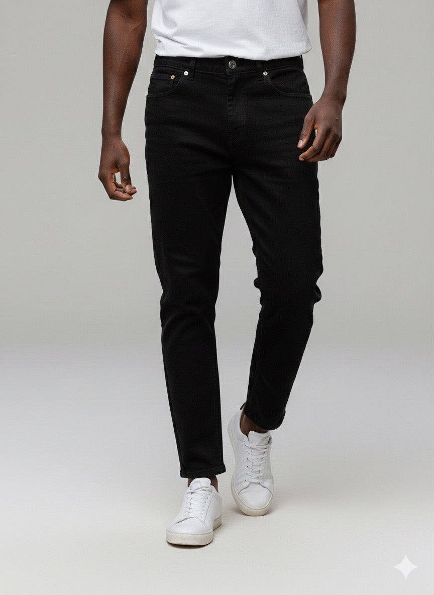 Jean Slim Noir - Coupe Ajustée Taille 34