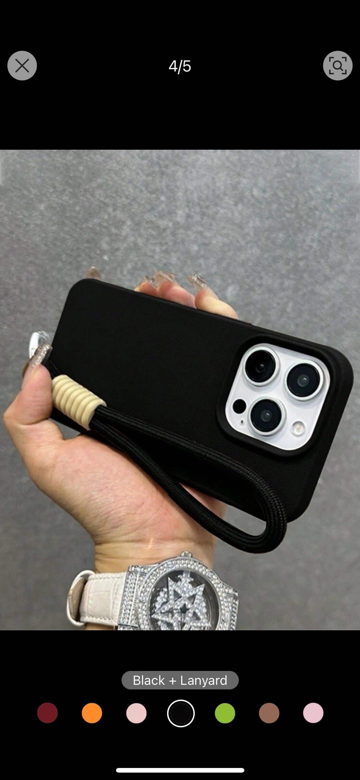 Pochette iPhone 12 Pro Max avec Lanière