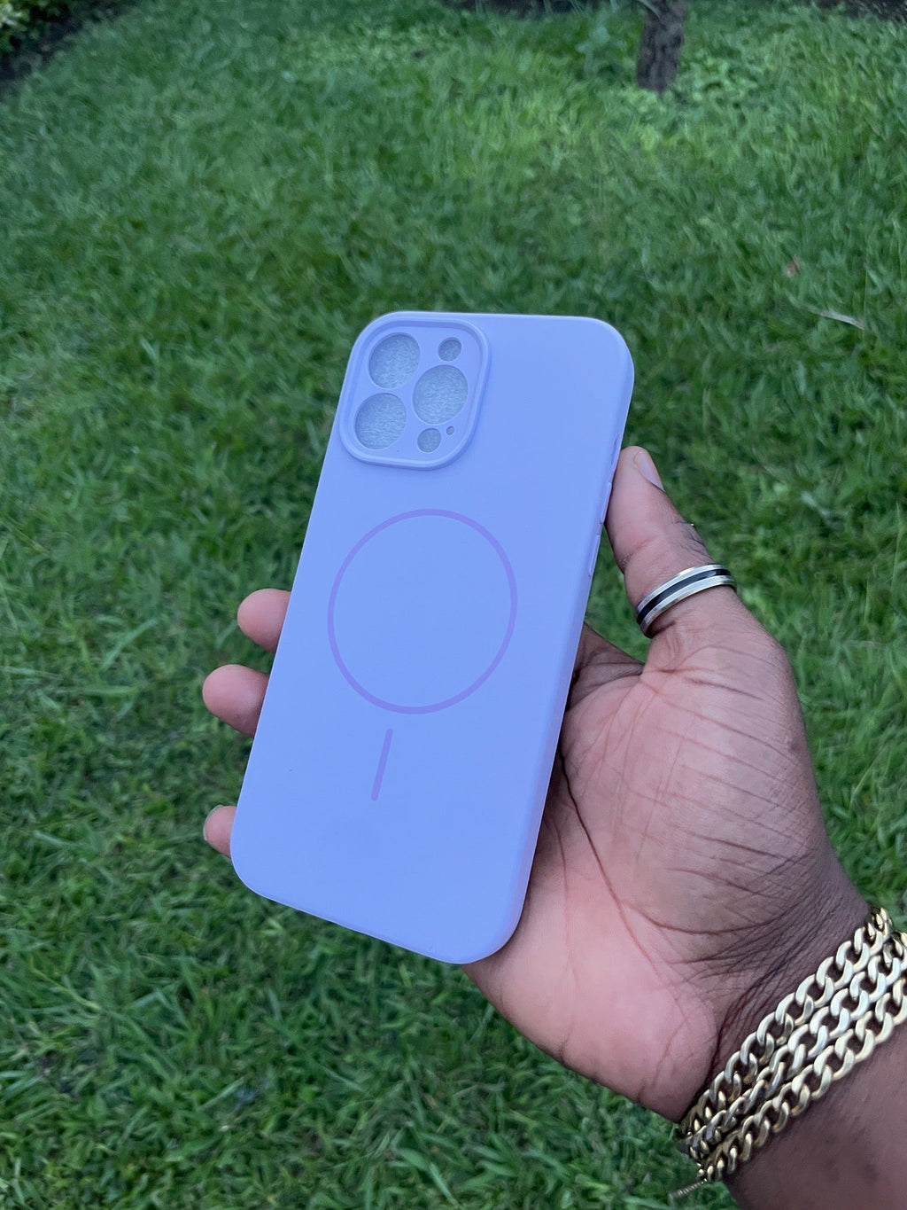 Pochette iPhone 14 Pro Max Bleu Lavande MagSafe 💙✨