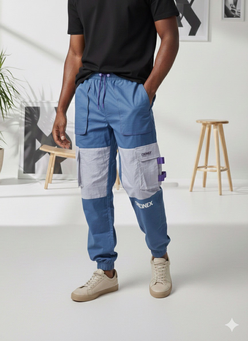 Pantalon Cargo DEEMEX - Bleu Royal Réfléchissant
