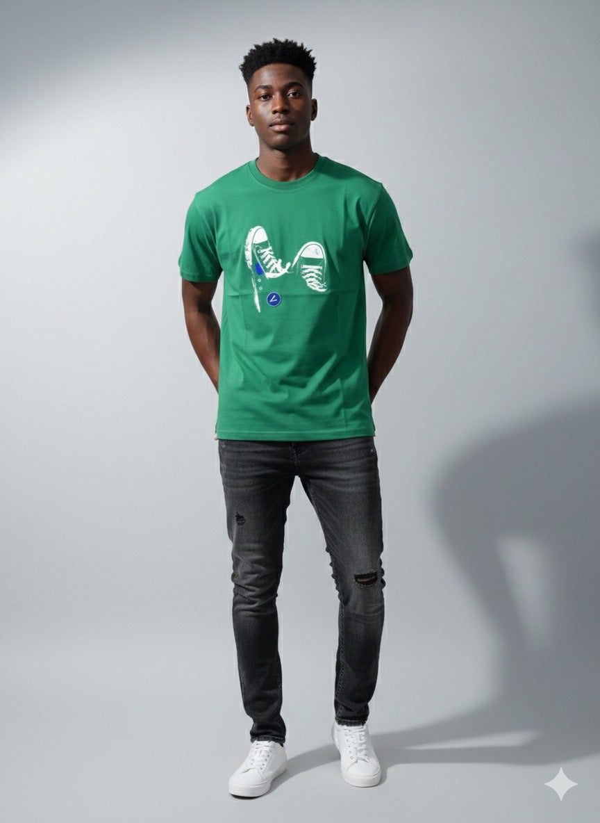 T-Shirt Sneakers - Vert Émeraude Streetwear