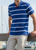 Polo Rayé Bleu et Blanc - Style Nautique Chic