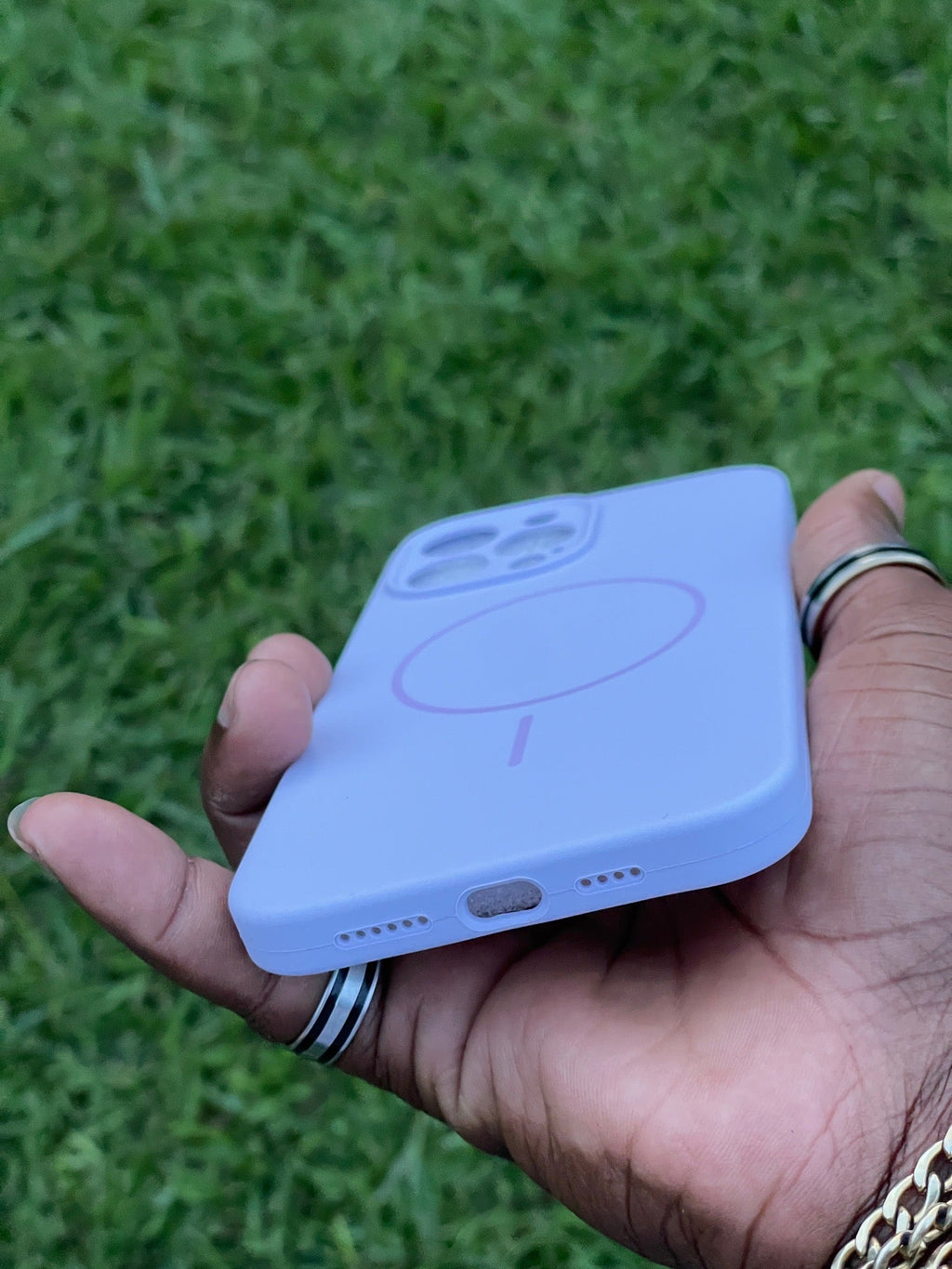 Pochette iPhone 14 Pro Max Bleu Lavande MagSafe 💙✨