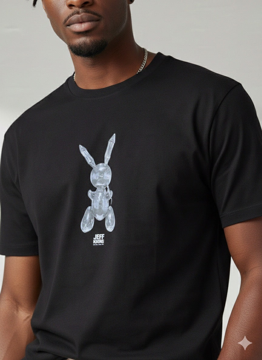 T-Shirt UNIQLO x Jeff Koons Rabbit - Noir