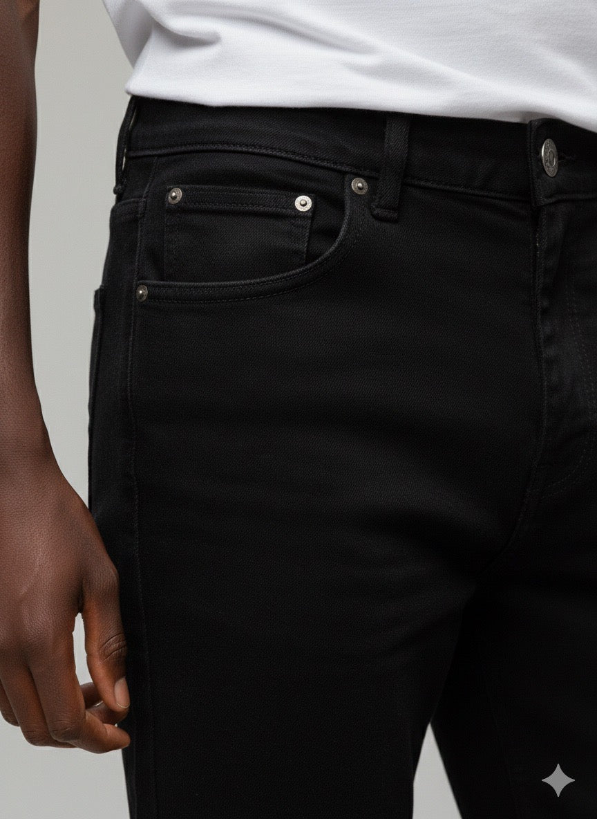 Jean Slim Noir - Coupe Ajustée Taille 34