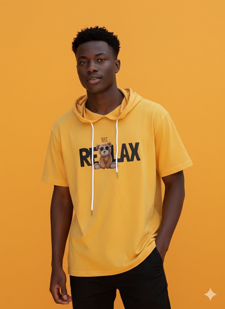 Hoodie Just Relax - Jaune Vibrant