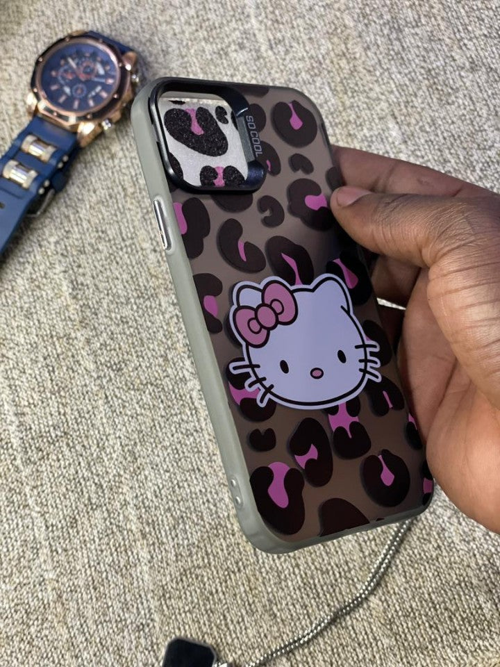 Pochette iPhone 12 Pro Hello Kitty Léopard