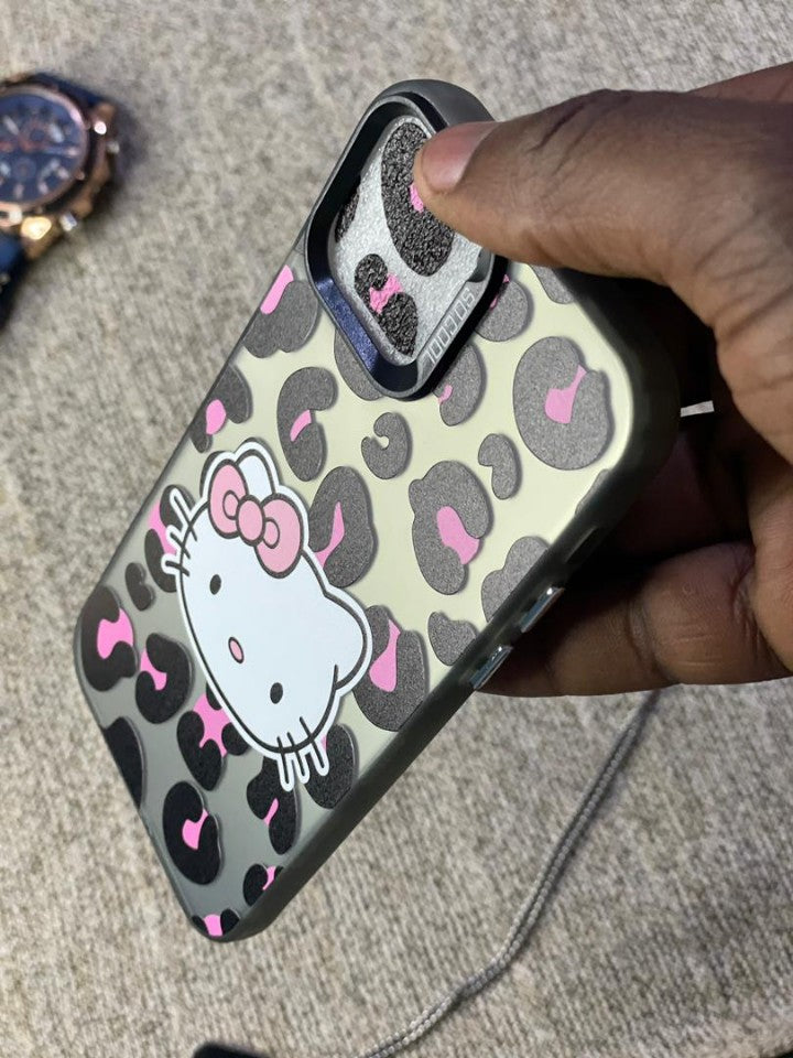 Pochette iPhone 12 Pro Hello Kitty Léopard