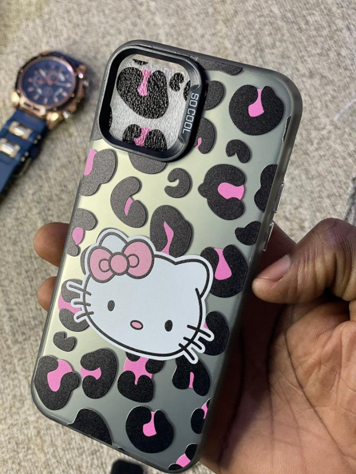 Pochette iPhone 12 Pro Hello Kitty Léopard