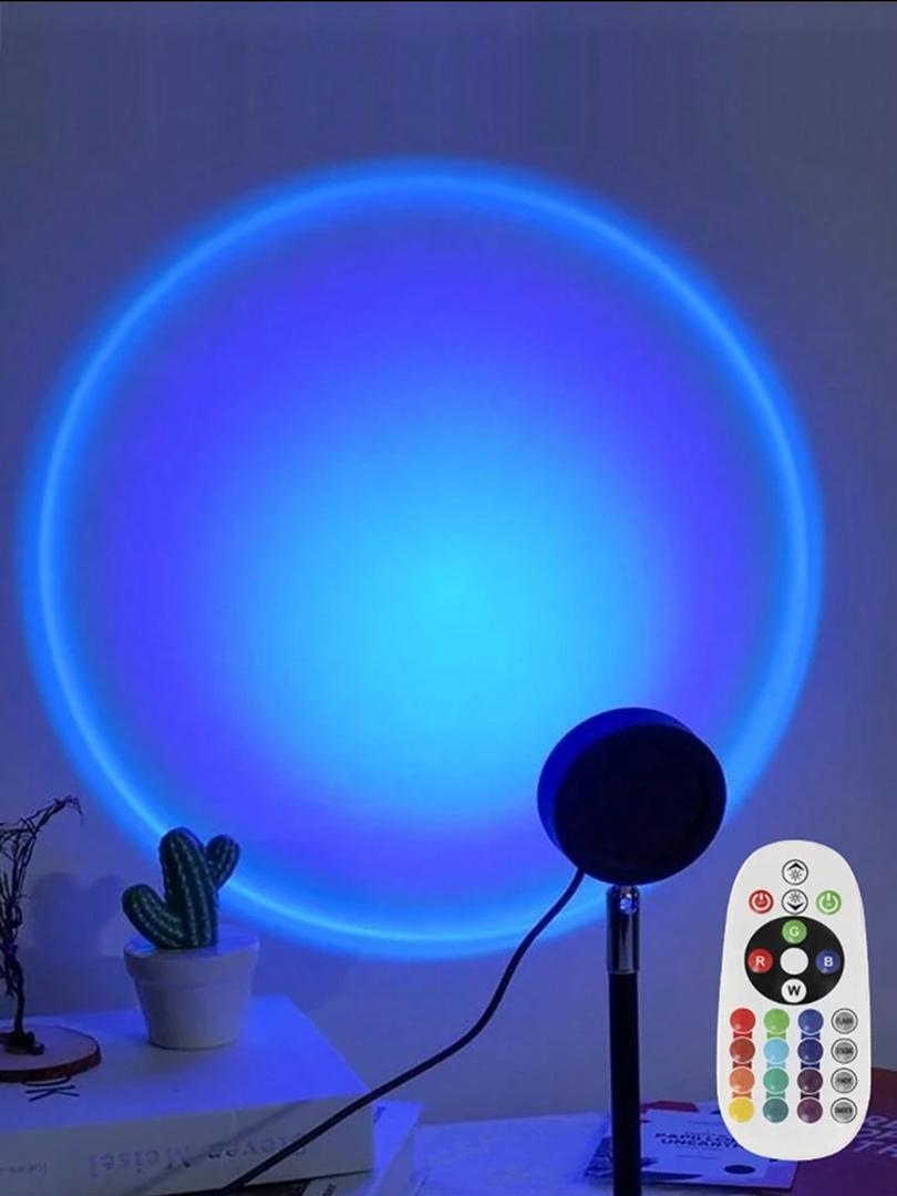 Lampe de Projection LED Multicolore avec Télécommande - Éclairage d'Ambiance Sunset