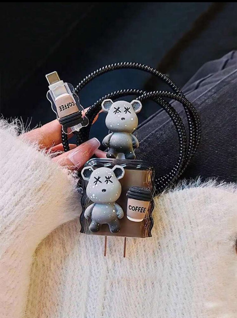 Câble Chargeur Kawaii avec Accessoires