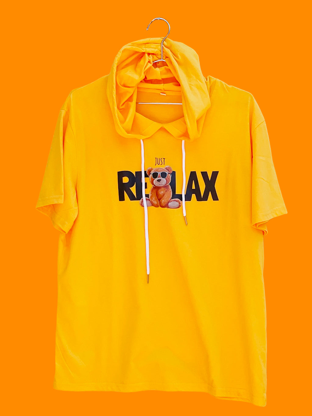 Hoodie Just Relax - Jaune Vibrant